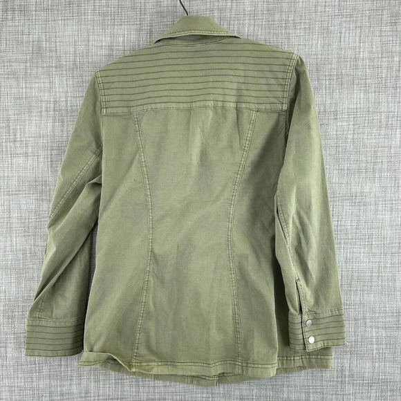 Chico’s Lyocell Jacket Womens Full Zip (1) 10 Green 1343 - Picture 5 of 8